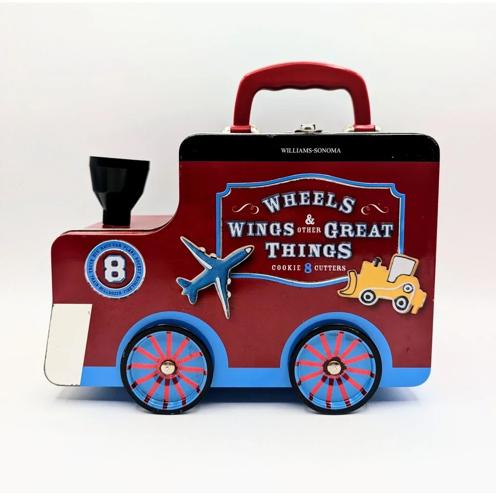 Williams-Sonoma Wheels Wings & Other Great Things 8pc Cookie Cutter Set Tin